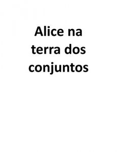 Baixar Alice na terra dos conjuntos pdf, epub, eBook