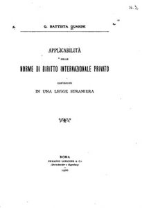 Baixar Applicabilità delle norme di diritto internazionale privato (Italian Edition) pdf, epub, eBook