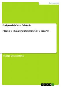 Baixar Plauto y Shakespeare: gemelos y errores pdf, epub, eBook