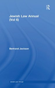 Baixar Jewish Law Annual (Vol 6): 006 pdf, epub, eBook