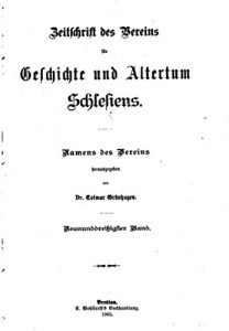 Baixar Zeitschrift des Vereins für Geschichte und Alterthum Schlesiens (German Edition) pdf, epub, eBook