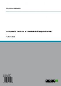 Baixar Principles of Taxation of German Sole Proprietorships pdf, epub, eBook