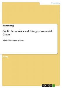 Baixar Public Economics and Intergovernmental Grants: A brief literature review pdf, epub, eBook