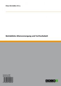 Baixar Betriebliche Altersversorgung und Tarifvorbehalt pdf, epub, eBook