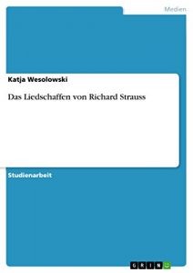 Baixar Das Liedschaffen von Richard Strauss pdf, epub, eBook