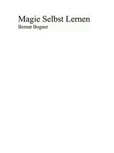Baixar Magie Selbst Lernen (German Edition) pdf, epub, eBook