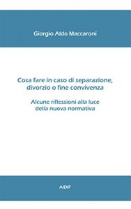 Baixar Cosa fare in caso di separazione, divorzio o fine convivenza: Alcune riflessioni alla luce della nuova normativa (Italian Edition) pdf, epub, eBook