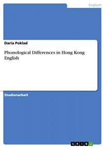 Baixar Phonological Differences in Hong Kong English pdf, epub, eBook