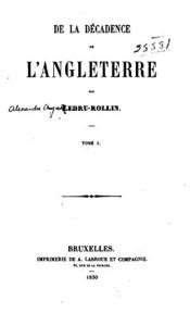Baixar De la décadence de l’Angleterre – Tome I (French Edition) pdf, epub, eBook
