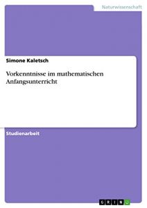 Baixar Vorkenntnisse im mathematischen Anfangsunterricht pdf, epub, eBook