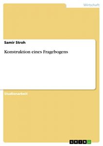 Baixar Konstruktion eines Fragebogens pdf, epub, eBook