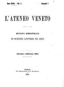 Baixar L’Ateneo Veneto, revista di scienze, lettere ed arti – Anno XXVII (Italian Edition) pdf, epub, eBook