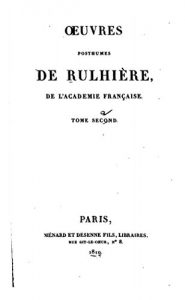Baixar Oeuvres de Rulhière – Tome II (French Edition) pdf, epub, eBook