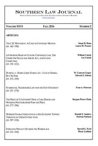 Baixar Southern Law Journal, Vol. XXVI, No. 2, Fall 2016 (English Edition) pdf, epub, eBook