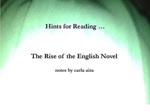 Baixar The Rise of the English Novel pdf, epub, eBook