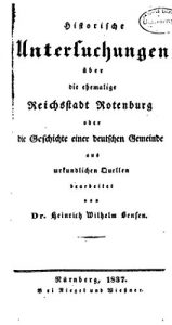 Baixar Historische Untersuchungen Über Die Ehemalige Reichsstadt Rotenburg, Oder, Die Geschichte Einer Deutchen Gemeinde (German Edition) pdf, epub, eBook