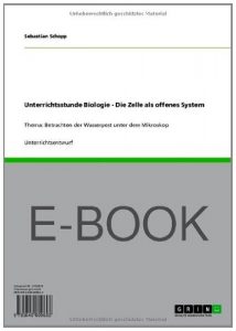 Baixar Unterrichtsstunde Biologie – Die Zelle als offenes System pdf, epub, eBook