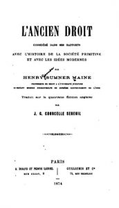 Baixar L’ancien droit considéré dans ses rapports avec l’histoire de la société primitive et avec les idées modernes (French Edition) pdf, epub, eBook