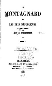 Baixar Le Montagnard, ou, Les deux républiques – Tome I (French Edition) pdf, epub, eBook