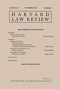 Baixar Harvard Law Review: Volume 129, Number 1 – November 2015 (English Edition) pdf, epub, eBook