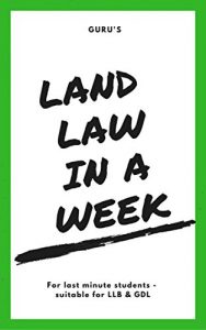 Baixar Learn Land Law In A Week: LLB GDL (English Edition) pdf, epub, eBook