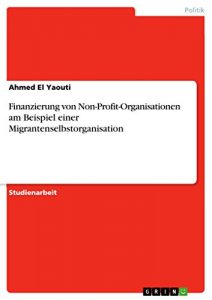 Baixar Finanzierung von Non-Profit-Organisationen am Beispiel einer Migrantenselbstorganisation pdf, epub, eBook