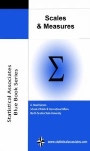 Baixar Scales and Measures (Statistical Associates Blue Book Series 31) (English Edition) pdf, epub, eBook