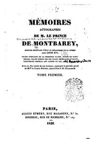 Baixar Mémoires autographes de M. le prince de Montbarey, ministre secrétaire d’état au Département de la guerre sous Louis XVI (French Edition) pdf, epub, eBook
