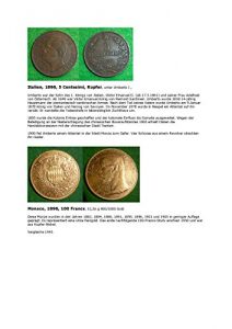 Baixar Kalenderblatt zum Jahr 1896: Zur Geschichte Italiens (5 Centesimi Italiens und 100 Francs von Monaco des Jahres 1896) (German Edition) pdf, epub, eBook