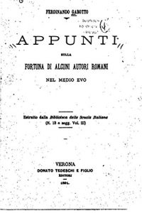 Baixar Appunti sulla fortuna di alcuni autori romani (Italian Edition) pdf, epub, eBook