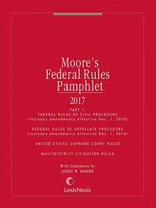 Baixar Moore’s Federal Rules Pamphlet, Part 1 Civil (2017 Edition) pdf, epub, eBook