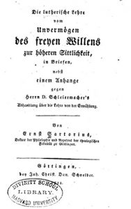 Baixar Die Lutherische Lehre Vom Unvermögen des Freyen Willens Zur Höheren Sittlichkeit, in Briefen (German Edition) pdf, epub, eBook