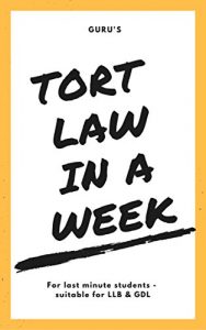 Baixar Learn Tort Law In A Week: LLB GDL (English Edition) pdf, epub, eBook