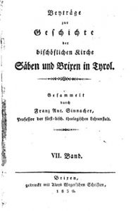 Baixar Beyträge z.geschichte d.bischöfl. kirche Säben u.Brixen in Tyrol (German Edition) pdf, epub, eBook