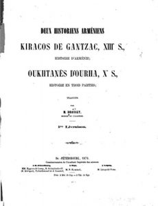 Baixar Deux Historiens Arméniens, Kiracos de Gantzac XIIIe S. (French Edition) pdf, epub, eBook