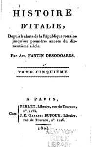 Baixar Histoire d’Italie, Depuis la Chute de la République Romaine – Tome V (French Edition) pdf, epub, eBook