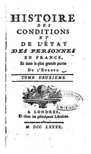 Baixar Histoire des conditions et de l’état des personnes en France – Tome Deuxième (French Edition) pdf, epub, eBook