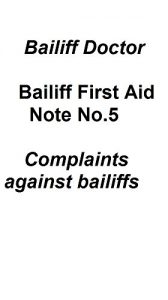 Baixar Bailiff First Aid Note Number 5- Complaints against bailiffs (Bailiff First Aid Notes) (English Edition) pdf, epub, eBook