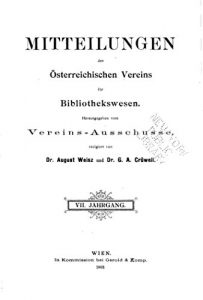 Baixar Mitteilungen des Österreichischen vereins für Bibliothekswesen (German Edition) pdf, epub, eBook