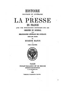 Baixar Histoire politique et littéraire de la presse en France (French Edition) pdf, epub, eBook