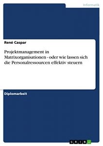 Baixar Projektmanagement in Matrixorganisationen – oder wie lassen sich die Personalressourcen effektiv steuern pdf, epub, eBook