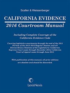 Baixar California Evidence 2016 Courtroom Manual pdf, epub, eBook