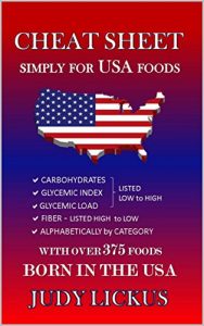Baixar CHEAT SHEET SIMPLY for USA FOODS: CARBOHYDRATE, GLYCEMIC INDEX, GLYCEMIC LOAD FOODS Listed from LOW to HIGH + High FIBER FOODS Listed from HIGH TO LOW … 375 foods BORN IN THE USA (English Edition) pdf, epub, eBook