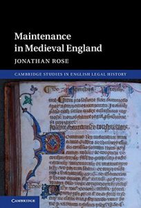 Baixar Maintenance in Medieval England (Cambridge Studies in English Legal History) pdf, epub, eBook