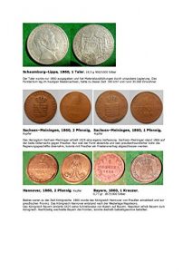 Baixar Kalenderblatt zum Jahr 1860: Zur Geschichte von Sachsen-Meiningen, Hannover und Bayerns (Ein Taler Schaumburg-Lippe, 1 und 2 Pfennig Sachsen-Meiningen, … Bayern des Jahres 1860) (German Edition) pdf, epub, eBook