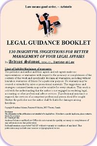 Baixar THE LEGAL GUIDANCE BOOKLET: 130 INSIGHTFUL SUGGESTIONS FOR BETTER MANAGEMENT OF YOUR LEGAL AFFAIRS (English Edition) pdf, epub, eBook