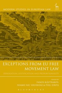 Baixar Exceptions from EU Free Movement Law: Derogation, Justification and Proportionality (Modern Studies in European Law) pdf, epub, eBook