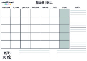 Baixar Planner Semanal e Mensal pdf, epub, eBook